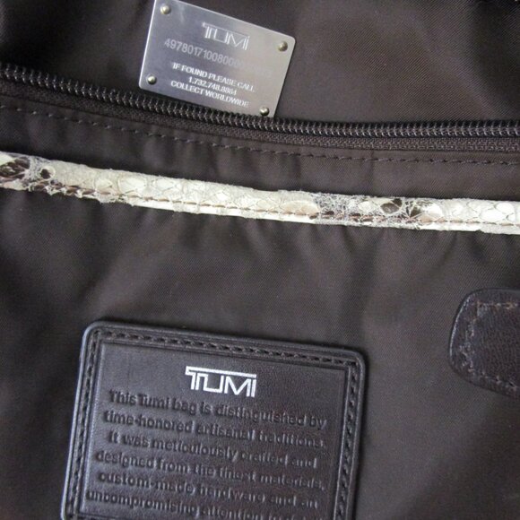 Huge Snake Python Tote Lightweight Leather Bag Carryon - Picture 11 of 12